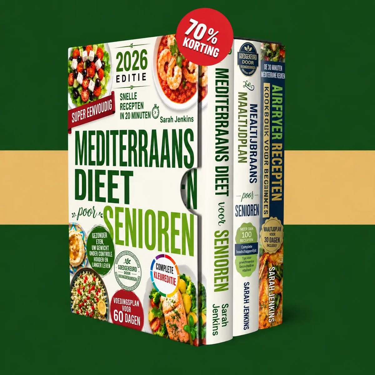 Mediterraan dieet: pakket met 3 boeken + 2 BONUSSEN