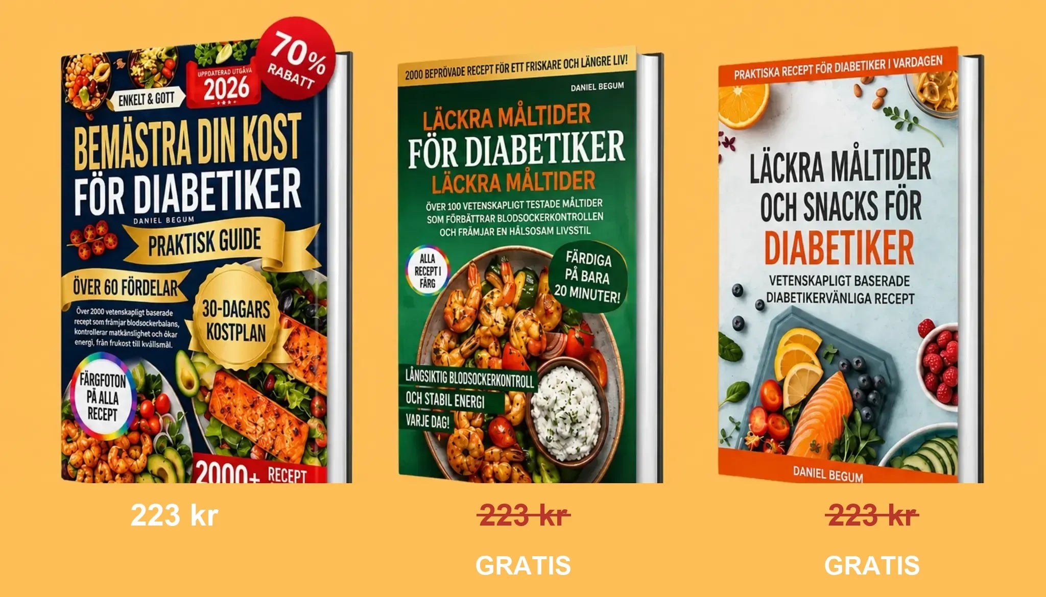 Paket med 3 böcker – Diabeteskost