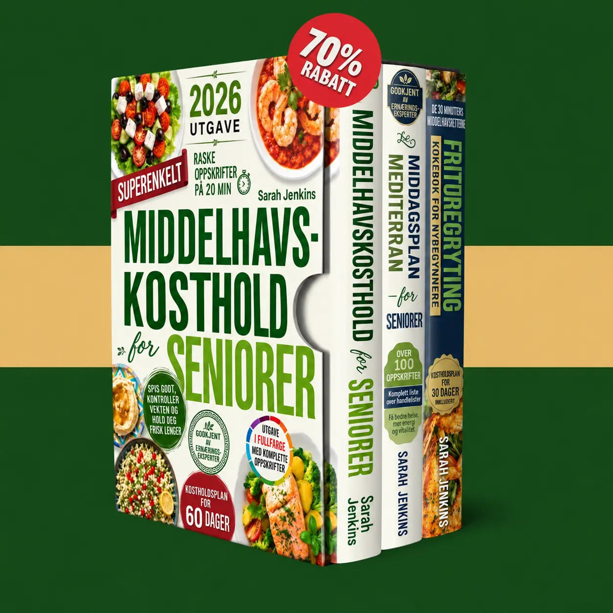 Middelhavsdiett: 3 bokpakke