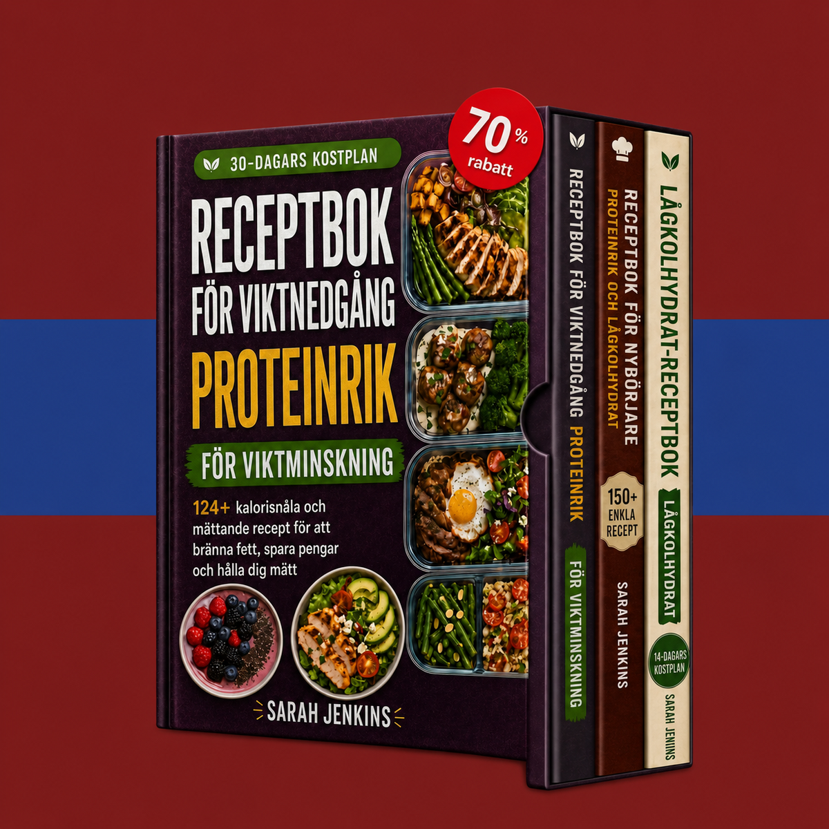 Det ultimata paketet: proteinrika recept med lite kolhydrater + 2 BONUSAR