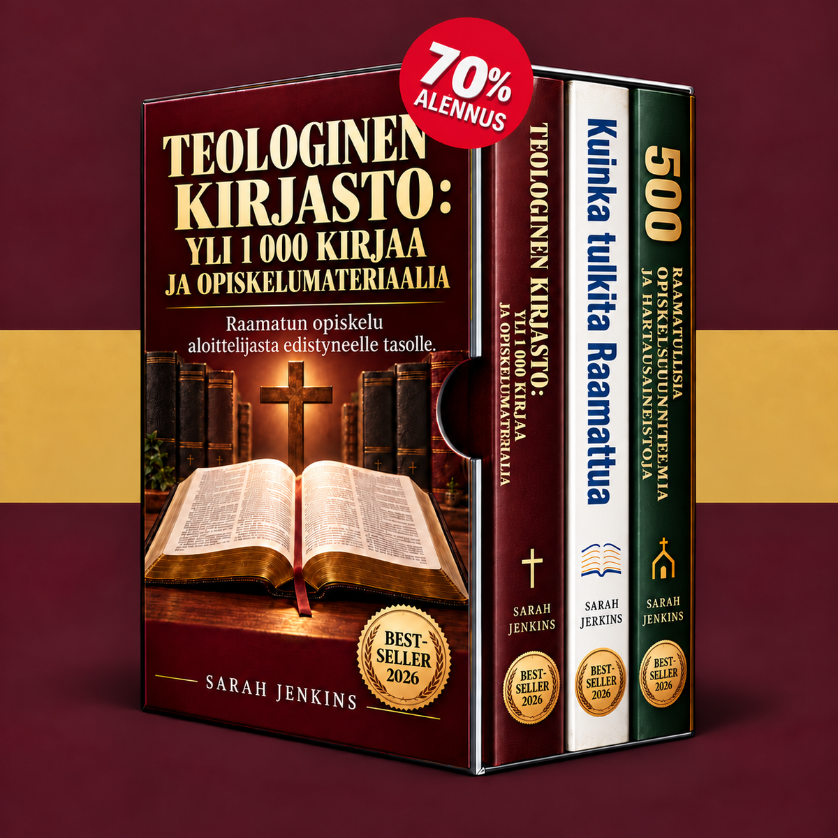 Teologinen kirjasto: yli 1000 kirjaa ja oppimateriaalia + 2 BONUSKIRJAA