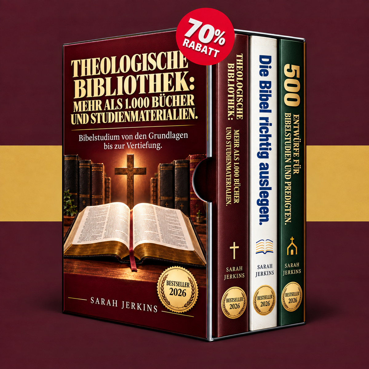 Theologische Bibliothek: mehr als 1.000 Bücher und Studienmaterialien + 2 BONUS-BÜCHER