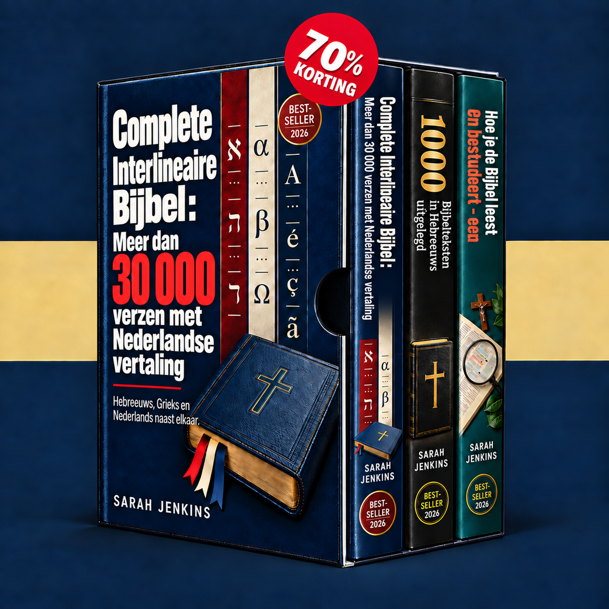 Volledige Interlineaire Bijbel: meer dan 30.000 verzen + 2 BONUSBOEKEN